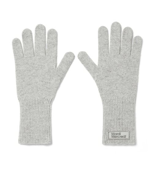 mardi mercredi マフラー&手袋セット WOOL GLOVE SQUARE LOGO（手袋）｜Mardi Mercredi（マルディメクルディ