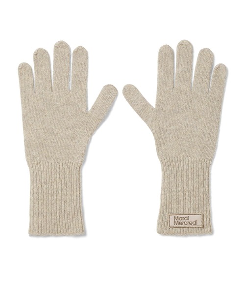 WOOL GLOVE SQUARE LOGO / ウール グローブ スクエア ロゴ（手袋