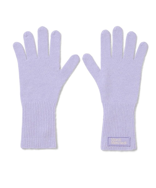 [マルディ] ウール 手袋 スクエア ロゴ WOOL GLOVE SQUARE LOGO（手袋）｜Mardi Mercredi（マルディ