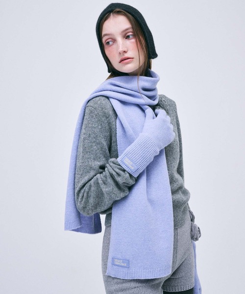 WOOL GLOVE SQUARE LOGO（手袋）｜Mardi Mercredi（マルディメクルディ