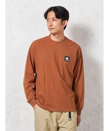 【LOGOS-ロゴス-】 天竺プリントTシャツ リサイクル素材 カジュアルインナー 無地 秋冬