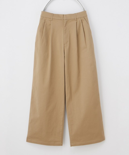 Honeys（ハニーズ）の「チノワイドストレート（股下６４ｃｍ）（チノパンツ・レディース・ブラック/ベージュ/キャメル/カーキ・L/LL/M/S/SS）」の19枚目の写真