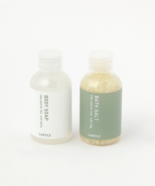LAKOLE（ラコレ）の「バスソルト&バスソープセット[ホワイトティー] / 156568（ボディケアキット/ギフトセット・レディース・スモークピンク・0）」の4枚目の写真