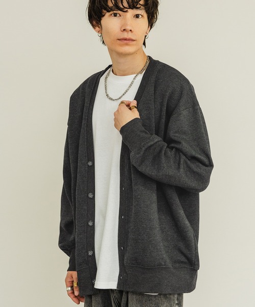 improves（インプローブス）の「裏起毛 コットンタッチ カーディガン（カーディガン/ボレロ・メンズ・ブラック/チャコール/グレイッシュベージュ/オートミール・MEDIUM/LARGE/X-LARGE）」の3枚目の写真