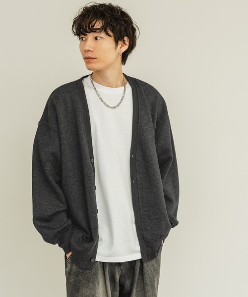 improves（インプローブス）の「裏起毛 コットンタッチ カーディガン（カーディガン/ボレロ・メンズ・ブラック/チャコール/グレイッシュベージュ/オートミール・MEDIUM/LARGE/X-LARGE）」の10枚目の写真