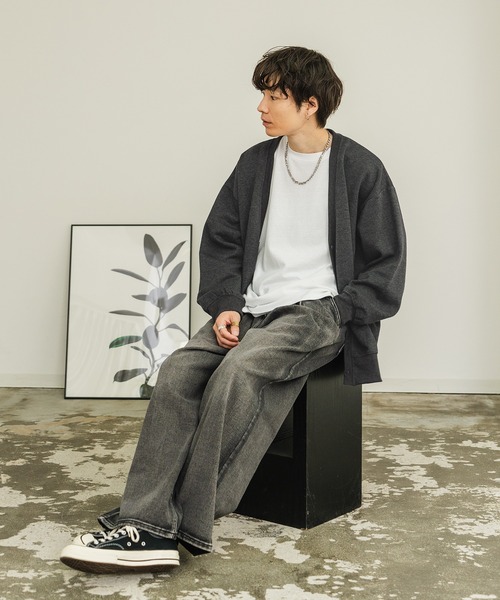 improves（インプローブス）の「裏起毛 コットンタッチ カーディガン（カーディガン/ボレロ・メンズ・ブラック/チャコール/グレイッシュベージュ/オートミール・MEDIUM/LARGE/X-LARGE）」の15枚目の写真