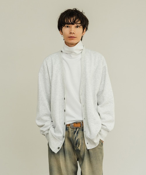 improves（インプローブス）の「裏起毛 コットンタッチ カーディガン（カーディガン/ボレロ・メンズ・ブラック/チャコール/グレイッシュベージュ/オートミール・MEDIUM/LARGE/X-LARGE）」の16枚目の写真