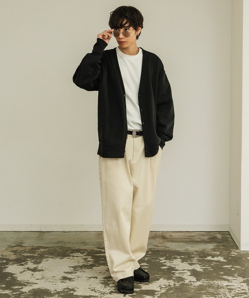 improves（インプローブス）の「裏起毛 コットンタッチ カーディガン（カーディガン/ボレロ・メンズ・ブラック/チャコール/グレイッシュベージュ/オートミール・MEDIUM/LARGE/X-LARGE）」の9枚目の写真