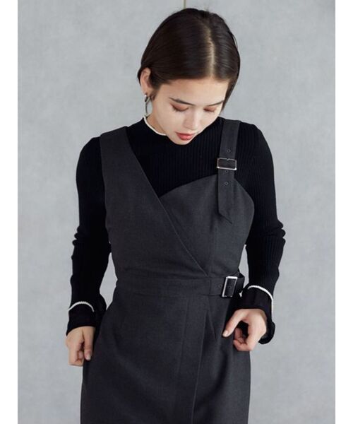 MURUA（ムルーア）の「ベルスリーブラインニット（ニット/セーター・レディース・アイボリー/ブラック/ブルー・FREE）」の13枚目の写真