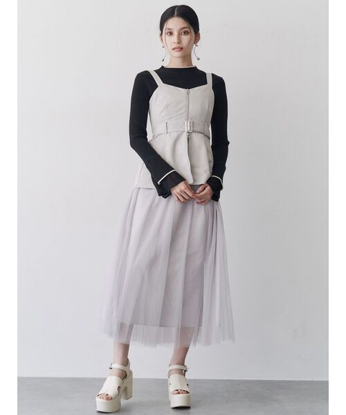 MURUA（ムルーア）の「ベルスリーブラインニット（ニット/セーター・レディース・アイボリー/ブラック/ブルー・FREE）」の19枚目の写真