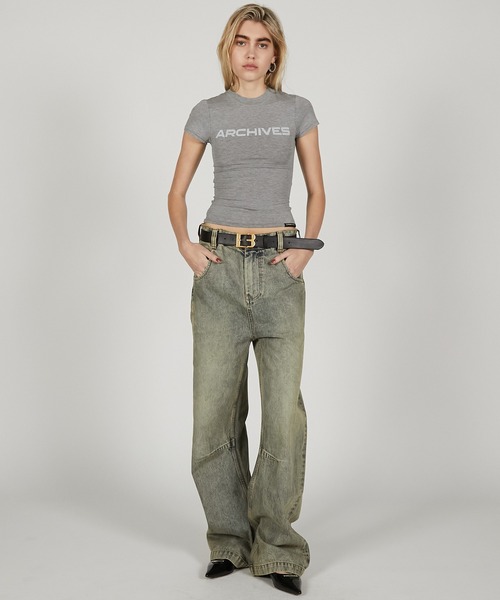 PRANK PROJECT(プランクプロジェクト)の「コンパクトarchives-T / Compact Archives Tee(Tシャツ/カットソー・レディース・ホワイト/グレー/ブラック・FREE)」の4枚目の写真