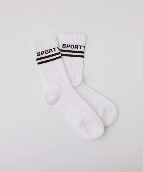 【SPORTY&RICH】Bold ロゴソックス（ソックス/靴下）｜SPORTY&RICH（スポーティアンドリッチ）
