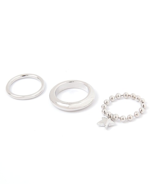 LOWRYS FARM（ローリーズファーム）の「３セットリング 283648（リング・レディース・ホワイト/その他1・FREE）」の2枚目の写真