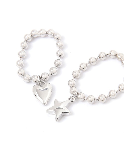 LOWRYS FARM（ローリーズファーム）の「３セットリング 283648（リング・レディース・ホワイト/その他1・FREE）」の4枚目の写真