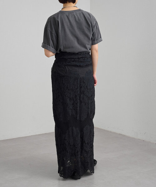 Omekashi（オメカシ）の「メッシュレーススカラップワンピース（ワンピース・レディース・オフホワイト/ブラック/ブルー・38/36）」の19枚目の写真