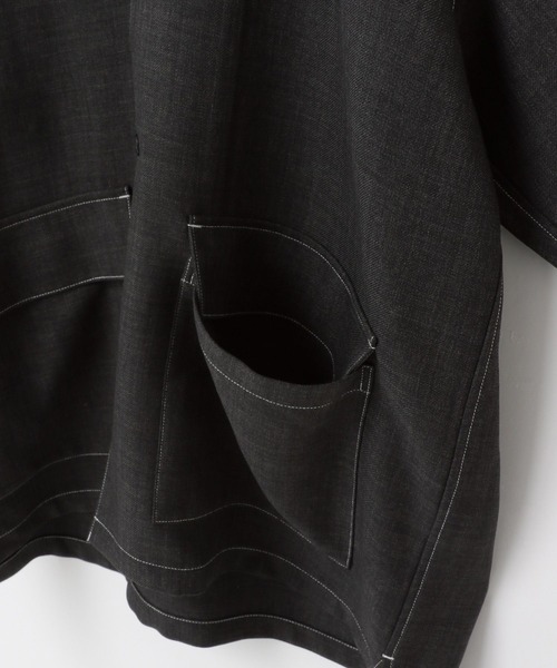 LOWRYS FARM(ローリーズファーム)の「メランジツイルステッチシャツジャケット 242469(シャツ/ブラウス・メンズ・ライトグレー/チャコールグレー・MEDIUM/LARGE)」の5枚目の写真