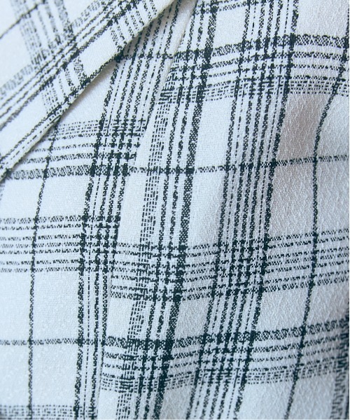 marun(マルン)の「<大きいサイズ>2点セット(チェックジャケット+チュールスカート)marun(スカート・レディース・ブラウン/ホワイト・L/LL/3L/4L/5L)」の14枚目の写真