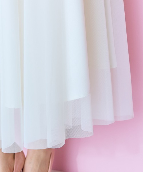 marun(マルン)の「<大きいサイズ>2点セット(チェックジャケット+チュールスカート)marun(スカート・レディース・ブラウン/ホワイト・L/LL/3L/4L/5L)」の16枚目の写真