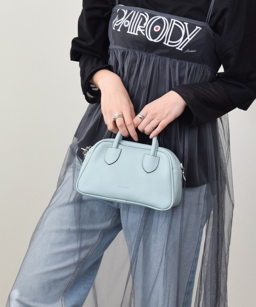 RIPANI(リパーニ)の「【RIPANI】レザーミニボストンバッグ(Q56401)(ボストンバッグ・レディース・ホワイト/ブラック/レッド/ライトブルー・ALL)」の3枚目の写真