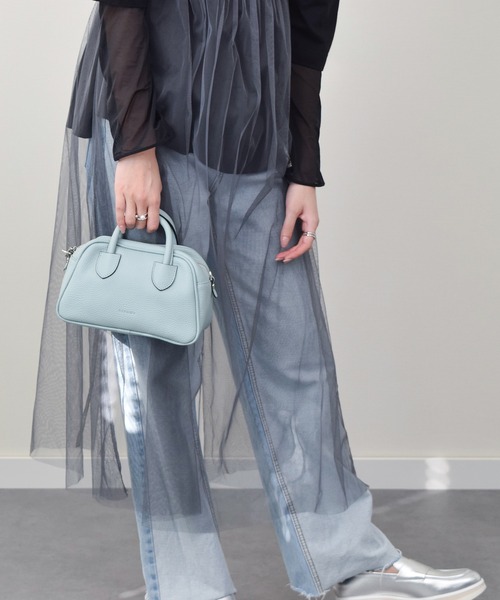 RIPANI(リパーニ)の「【RIPANI】レザーミニボストンバッグ(Q56401)(ボストンバッグ・レディース・ホワイト/ブラック/レッド/ライトブルー・ALL)」の6枚目の写真