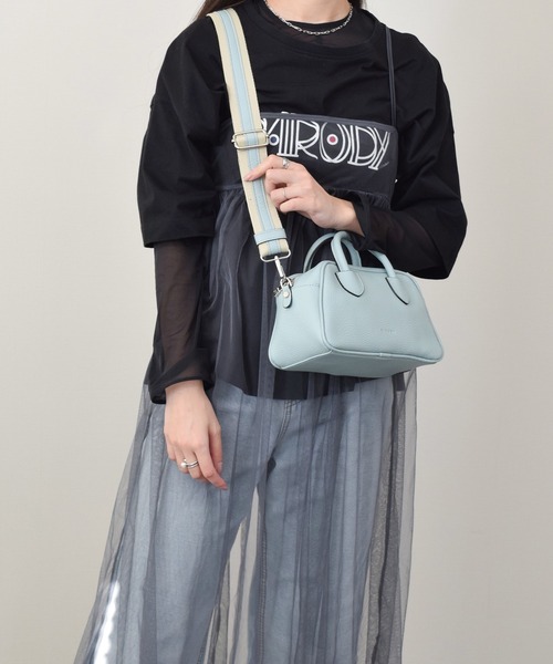 RIPANI(リパーニ)の「【RIPANI】レザーミニボストンバッグ(Q56401)(ボストンバッグ・レディース・ホワイト/ブラック/レッド/ライトブルー・ALL)」の7枚目の写真