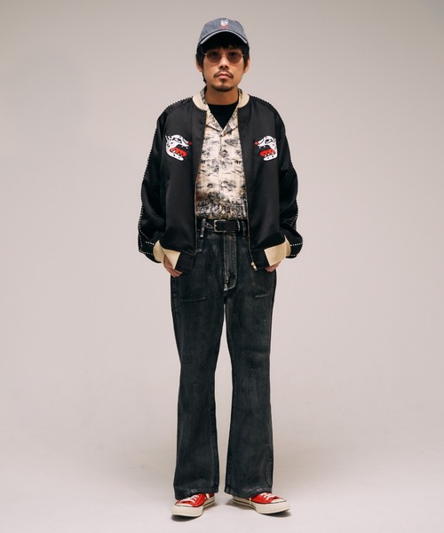 EFFECTEN（エフェクテン）の「【EFFECTEN】 Rainbow Black Denim Pants（デニムパンツ・メンズ・ブラック・1/2）」の12枚目の写真