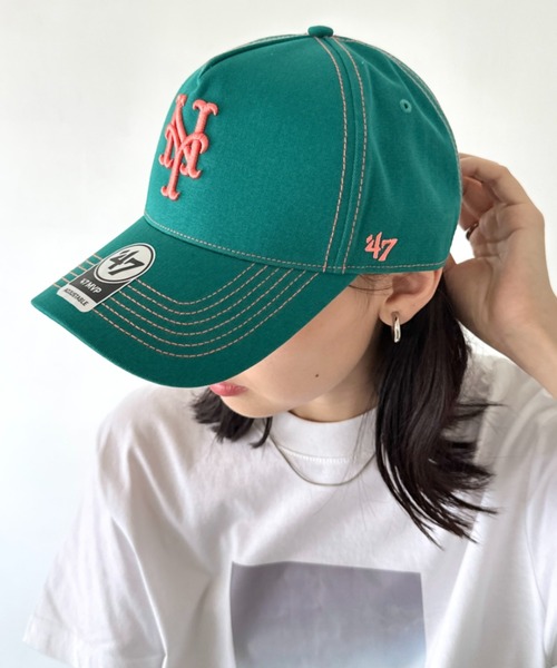 '47（フォーティーセブン）の「【日本未発売】'47(フォーティーセブン)/CONTRAST STITCH 47 MVP DT/エムブイピー ロゴ刺繍 コントラスト ステッチ キャップ 帽子（キャップ・レディース・パープル/グリーン/キャメル/ネイビー・FREE）」の6枚目の写真