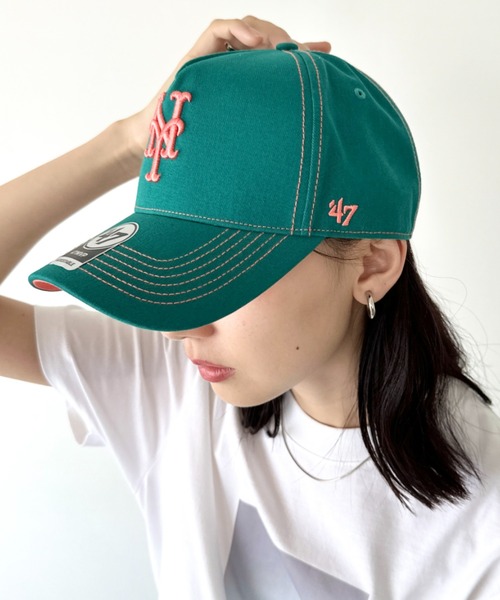 '47（フォーティーセブン）の「【日本未発売】'47(フォーティーセブン)/CONTRAST STITCH 47 MVP DT/エムブイピー ロゴ刺繍 コントラスト ステッチ キャップ 帽子（キャップ・レディース・パープル/グリーン/キャメル/ネイビー・FREE）」の7枚目の写真