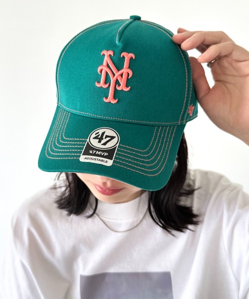 '47（フォーティーセブン）の「【日本未発売】'47(フォーティーセブン)/CONTRAST STITCH 47 MVP DT/エムブイピー ロゴ刺繍 コントラスト ステッチ キャップ 帽子（キャップ・レディース・パープル/グリーン/キャメル/ネイビー・FREE）」の5枚目の写真