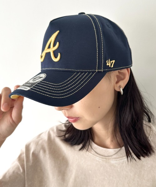 '47（フォーティーセブン）の「【日本未発売】'47(フォーティーセブン)/CONTRAST STITCH 47 MVP DT/エムブイピー ロゴ刺繍 コントラスト ステッチ キャップ 帽子（キャップ・レディース・パープル/グリーン/キャメル/ネイビー・FREE）」の15枚目の写真