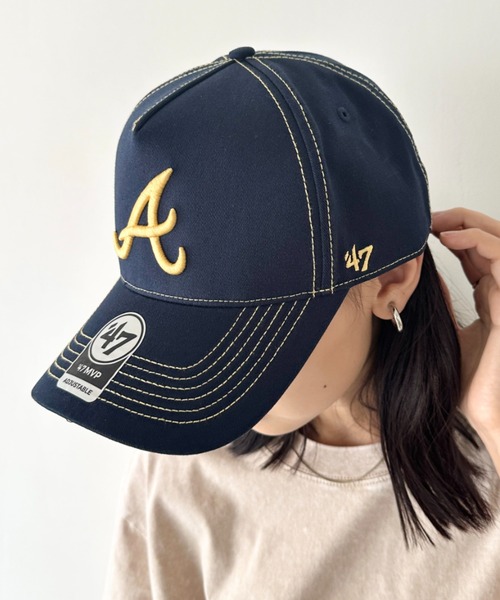 '47（フォーティーセブン）の「【日本未発売】'47(フォーティーセブン)/CONTRAST STITCH 47 MVP DT/エムブイピー ロゴ刺繍 コントラスト ステッチ キャップ 帽子（キャップ・レディース・パープル/グリーン/キャメル/ネイビー・FREE）」の16枚目の写真