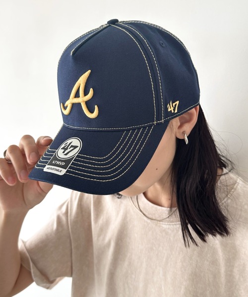 '47（フォーティーセブン）の「【日本未発売】'47(フォーティーセブン)/CONTRAST STITCH 47 MVP DT/エムブイピー ロゴ刺繍 コントラスト ステッチ キャップ 帽子（キャップ・レディース・パープル/グリーン/キャメル/ネイビー・FREE）」の14枚目の写真