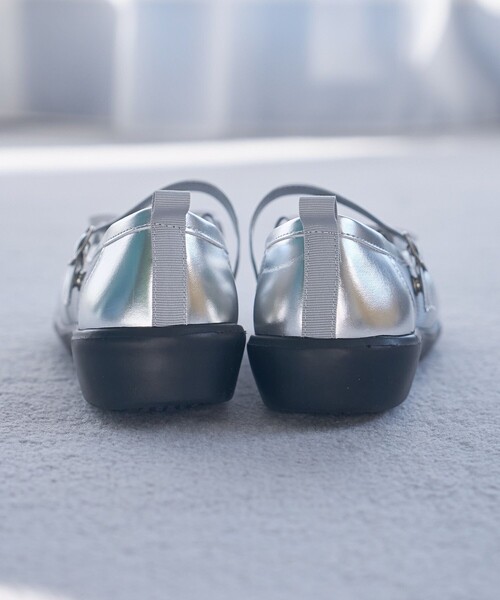 FREAK'S STORE(フリークスストア)の「レースアップメッシュバレエシューズ(バレエシューズ・レディース・ブラック/シルバー・24.0cm/23.5cm/24.5cm)」の3枚目の写真