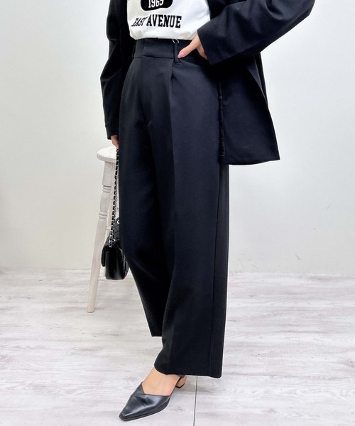 INGNI（イング）の「【WEB限定】ワイドパンツ（スラックス・レディース・ブラック/アイボリー/ミント/グレー・M/S）」の19枚目の写真