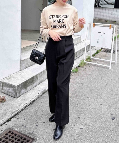 INGNI（イング）の「【WEB限定】ワイドパンツ（スラックス・レディース・ブラック/アイボリー/ミント/グレー・M/S）」の14枚目の写真