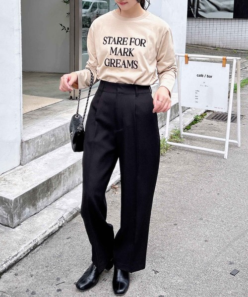 INGNI（イング）の「【WEB限定】ワイドパンツ（スラックス・レディース・ブラック/アイボリー/ミント/グレー・M/S）」の15枚目の写真