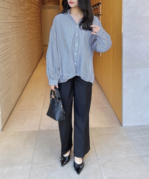 INGNI（イング）の「【WEB限定】ワイドパンツ（スラックス・レディース・ブラック/アイボリー/ミント/グレー・M/S）」の21枚目の写真