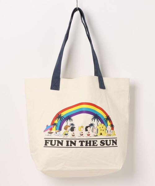 PEANUTS（ピーナッツ）の「PEANUTS キャンバストートバッグ（トートバッグ・レディース・ライトホワイト/アイボリー/ストーン/オフホワイト・FREE）」の5枚目の写真