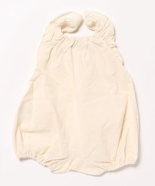 KP（ケーピー）の「綿ドビーワッシャー　フリルロンパース(Free)（ロンパース・キッズ・ピンク/アイボリー・FREE）」の3枚目の写真
