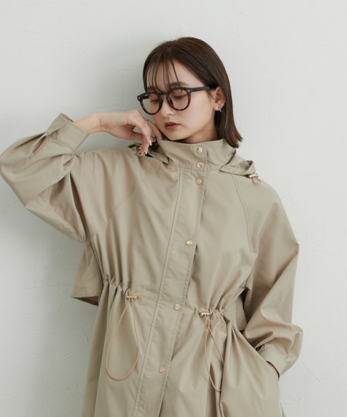 nissen(ニッセン)の「バックヨークロング丈モッズコート(モッズコート・レディース・ブラック/ライトカーキ/ベージュ・M/L/LL)」の5枚目の写真