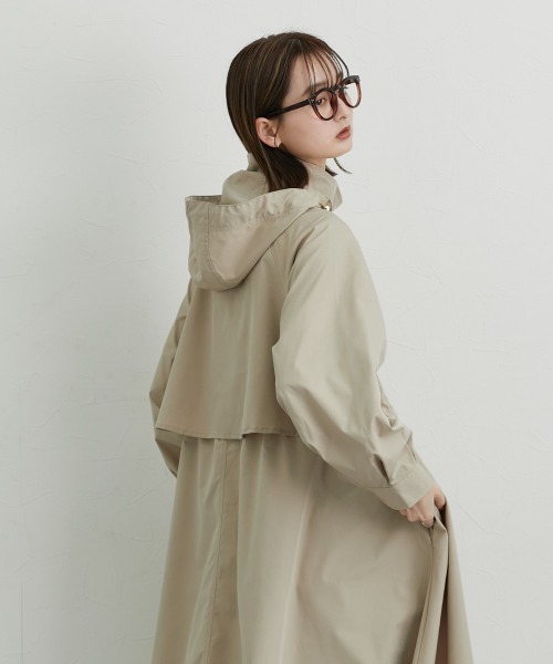 nissen(ニッセン)の「バックヨークロング丈モッズコート(モッズコート・レディース・ブラック/ライトカーキ/ベージュ・M/L/LL)」の6枚目の写真