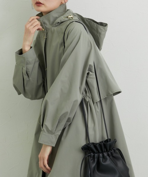 nissen(ニッセン)の「バックヨークロング丈モッズコート(モッズコート・レディース・ブラック/ライトカーキ/ベージュ・M/L/LL)」の16枚目の写真
