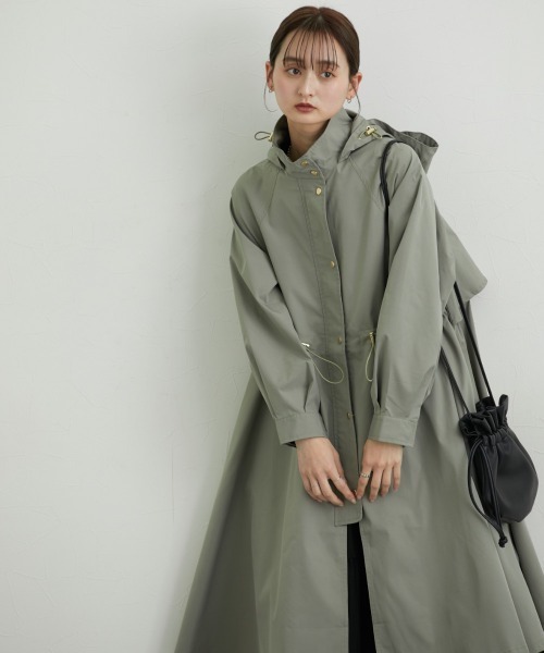 nissen(ニッセン)の「バックヨークロング丈モッズコート(モッズコート・レディース・ブラック/ライトカーキ/ベージュ・M/L/LL)」の17枚目の写真