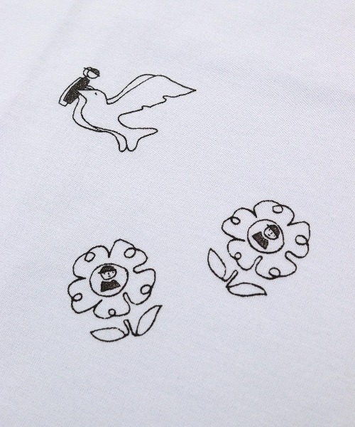 STUDIO PICONE(スタジオピッコーネ)の「ハーフスリーブ刺繍プルオーバー(Tシャツ/カットソー・レディース・ブラック/ライトブルー/ホワイト×ブラック/ホワイト×ブルー・M/L/LL)」の19枚目の写真