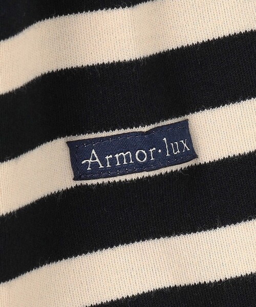 23区 S(ニジュウサンクチイサイサイズ)の「【CanCam4月号掲載/洗える】Armor-lux スムース バックボタン ボーダー カットソー(Tシャツ/カットソー・レディース・ネイビー系1/ブラック系2・32)」の16枚目の写真