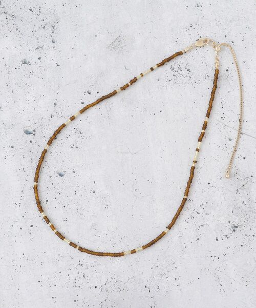 THE SHOP TK (ザ ショップ ティーケー )の「ビーズ2WAYネックレス(ネックレス・レディース・ブラック/キャメル・00)」の5枚目の写真