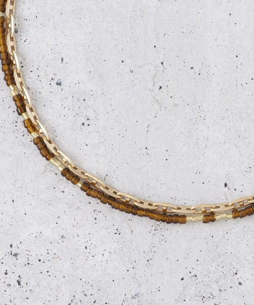 THE SHOP TK (ザ ショップ ティーケー )の「ビーズ2WAYネックレス(ネックレス・レディース・ブラック/キャメル・00)」の7枚目の写真