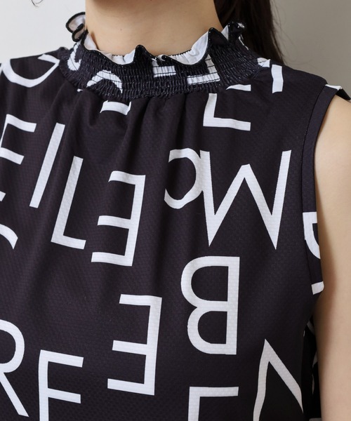 CECIL McBEE（セシルマクビー）の「グラフィックモックネック ノースリーブシャツ（Tシャツ/カットソー・レディース・ブラック/ベージュ・2(M)/1(S)）」の14枚目の写真