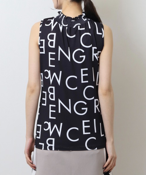 CECIL McBEE（セシルマクビー）の「グラフィックモックネック ノースリーブシャツ（Tシャツ/カットソー・レディース・ブラック/ベージュ・2(M)/1(S)）」の13枚目の写真