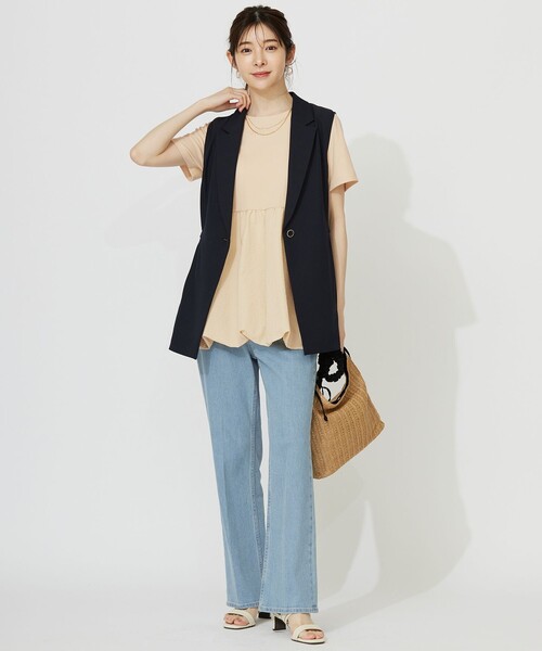 ANY SIS（エニィスィス）の「【UVカット・接触冷感・吸水速乾】スマートビューティストレッチ  ジレ（その他アウター・レディース・ネイビー系/黄土色系/ライトグレー系・2）」の7枚目の写真